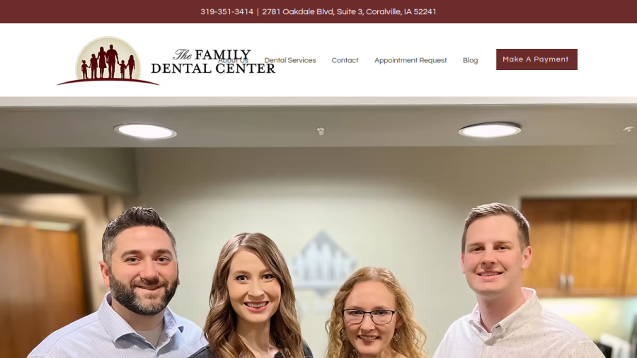 Screenshot of the The Family Dental Center website