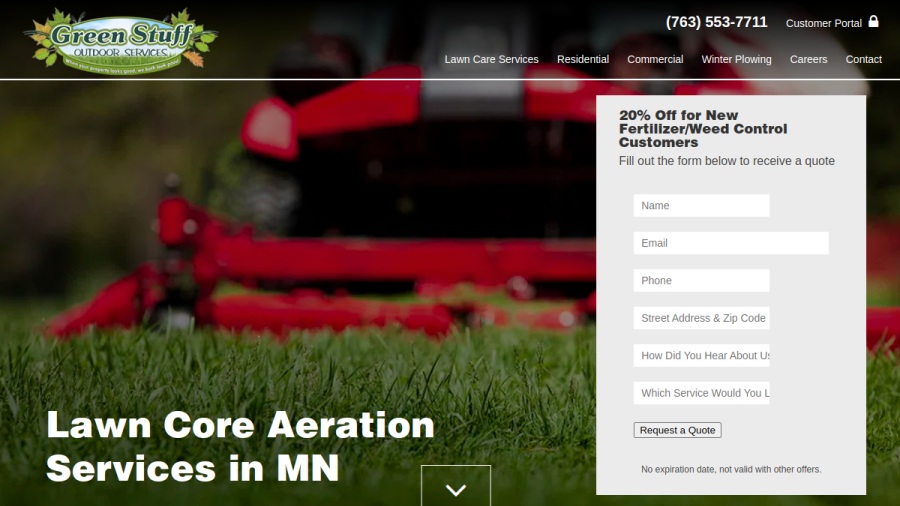 Green Stuff Lawn website screenshot