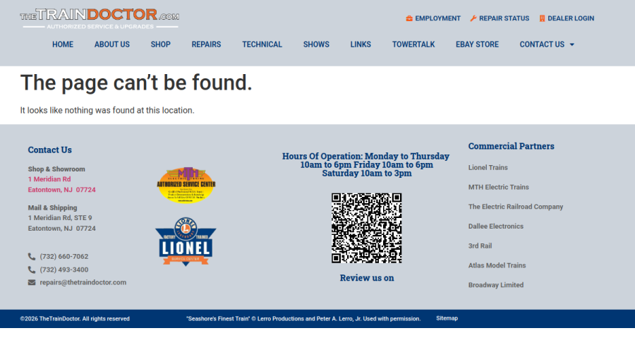 The TrainDoctor website