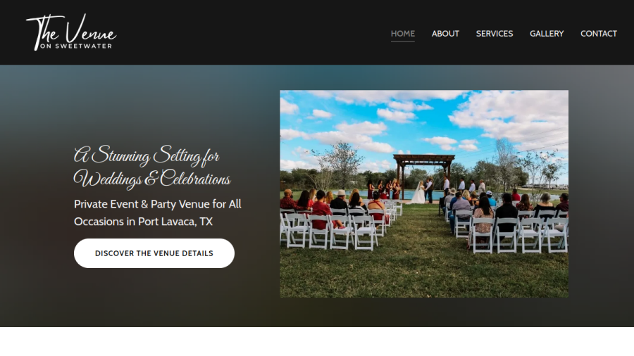 Screenshot of the The Venue on Sweetwater website