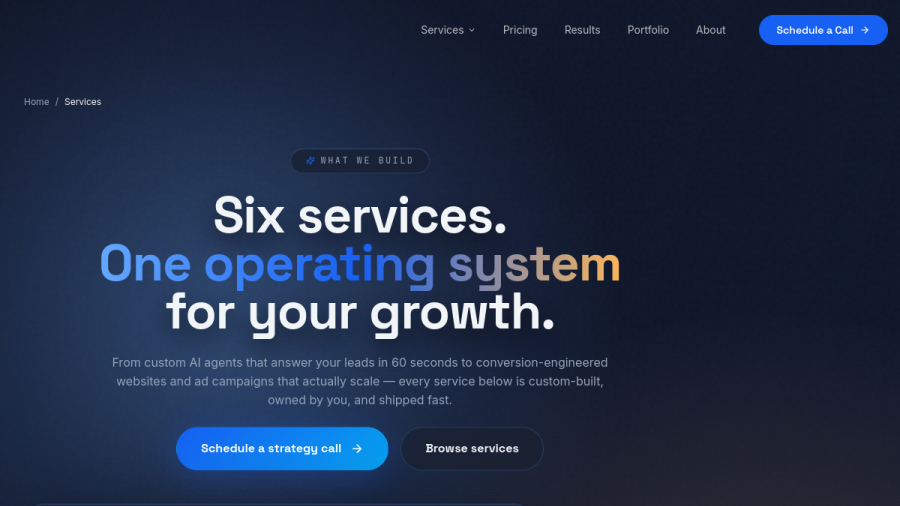 Screenshot of the Thrive Media website