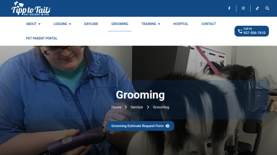 Tipp to Tail Pet Resort website