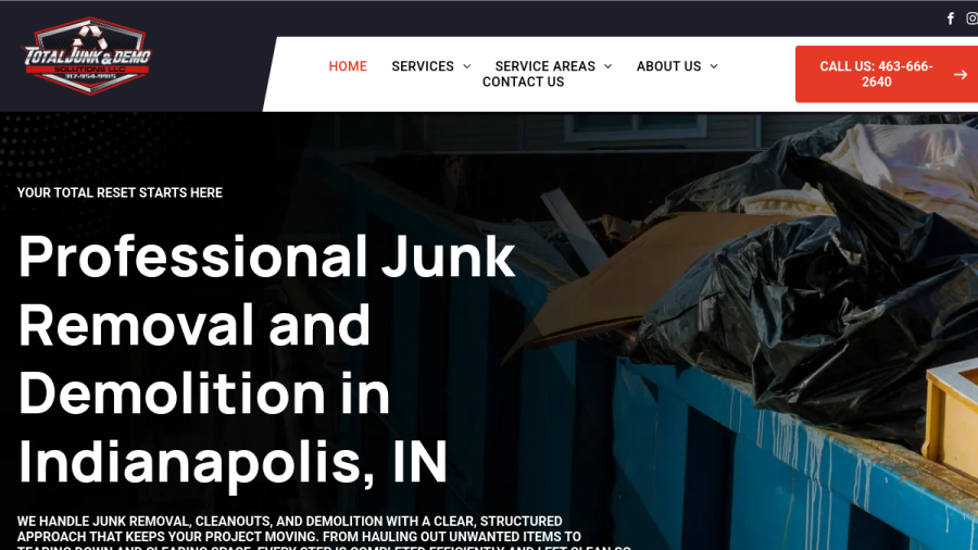Total Junk Indiana website preview