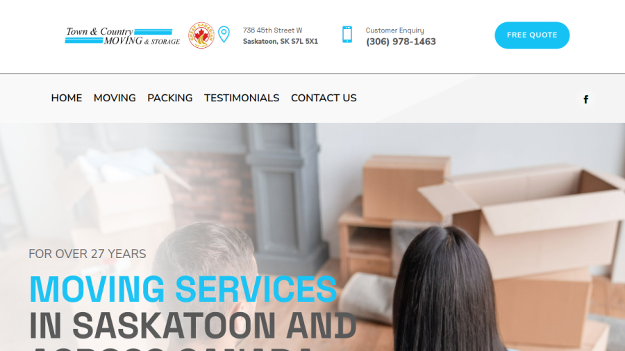 Town & Country Moving website