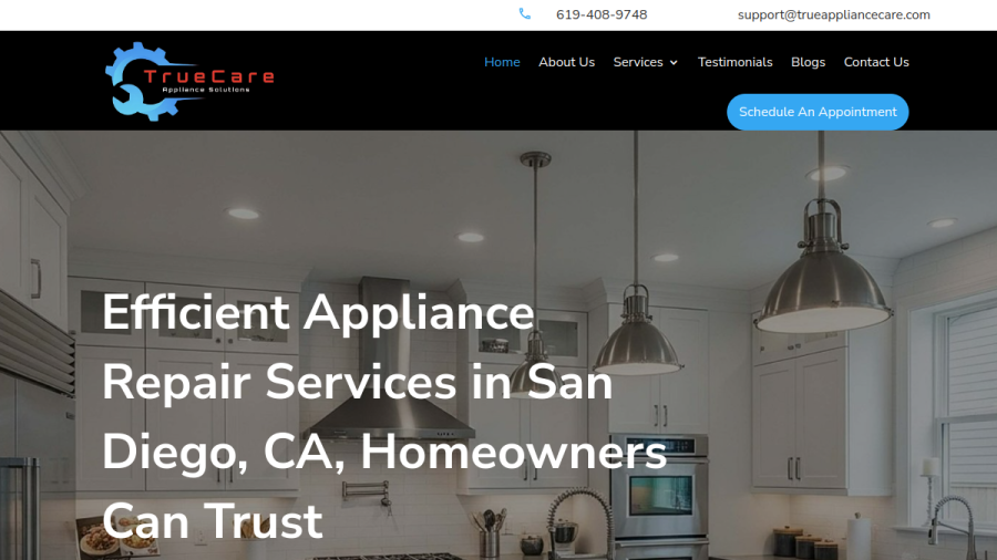 TrueCare Appliance Solutions website