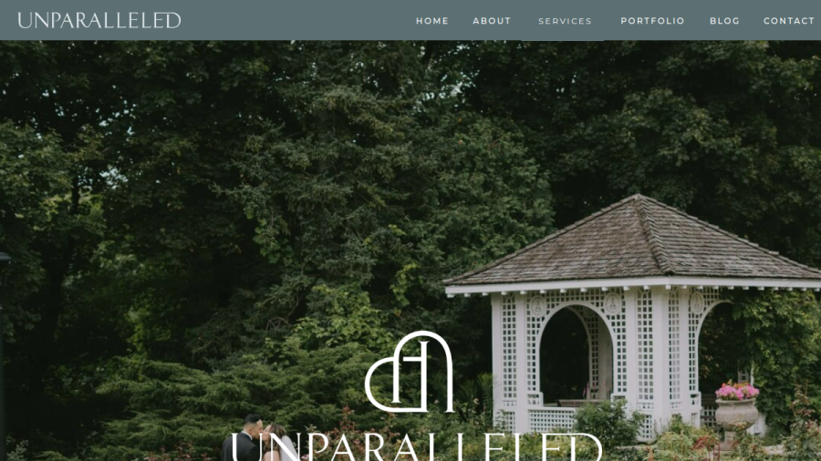 Screenshot of Unparalleled Wedding & Events website