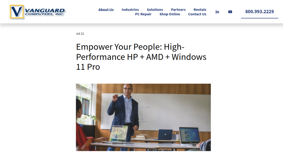Vanguard Computers, Inc. website
