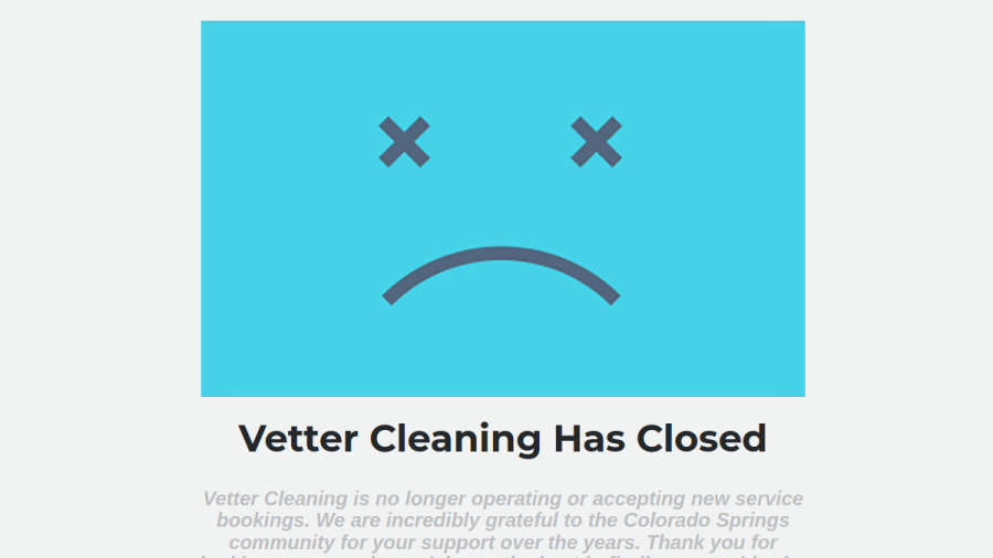 Screenshot of the Vetter Cleaning & Maintenance website