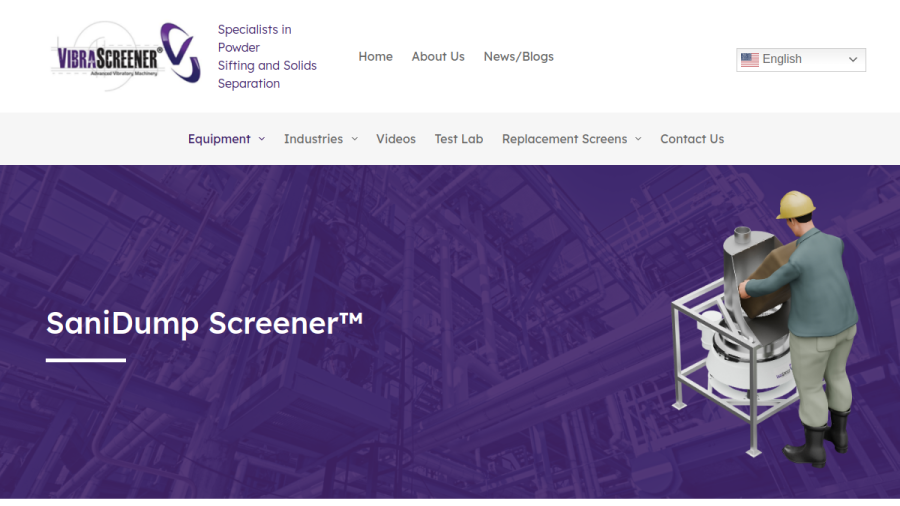 VibraScreener Inc. website screenshot