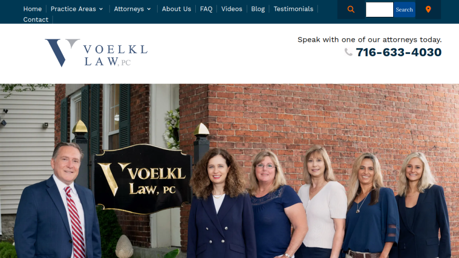 Screenshot of the Voelkl Law PC website