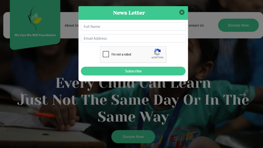 We Can We Will Foundation — Non-profit website