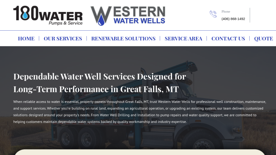 Western Water Wells website
