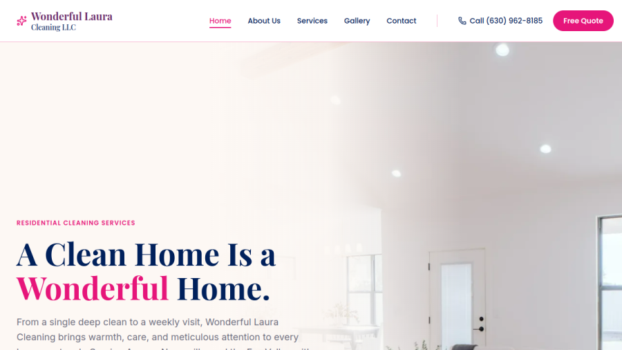 Wonderful Laura Cleaning website preview