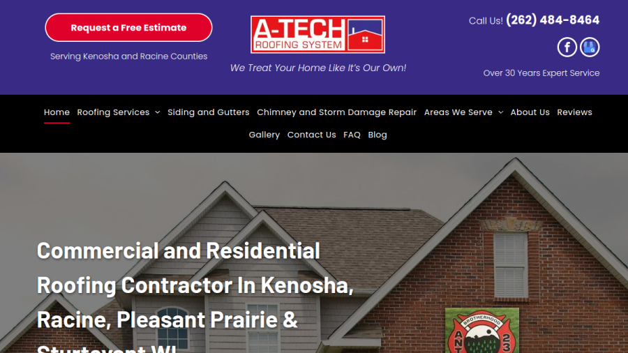 A-Tech Roofing System website