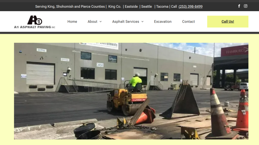 A1 Asphalt Paving, Inc. website