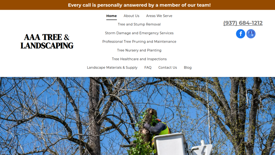 AAA Tree Service website
