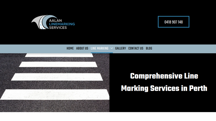 Aalan Linemarking Services website
