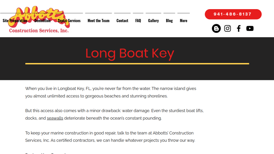 Abbotts' Construction Services, Inc. website