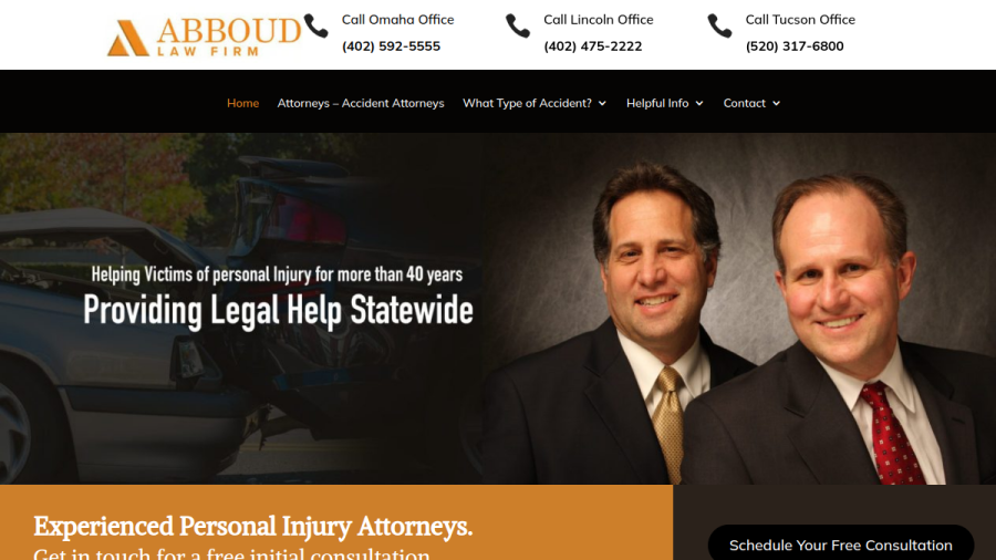 Screenshot of Abboud Law Firm website