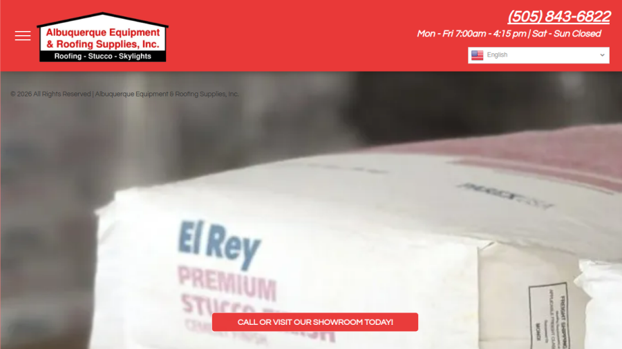 Albuquerque Equipment and Roofing Supplies Inc website