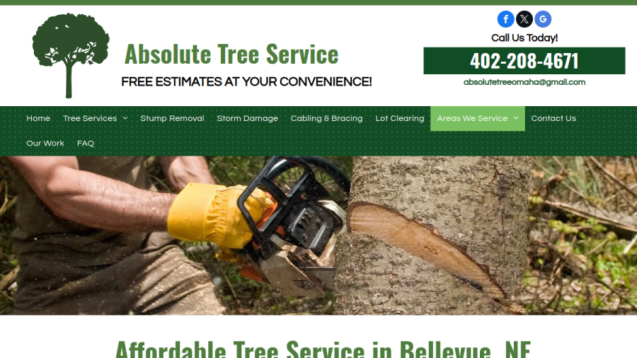 Absolute Tree Service website