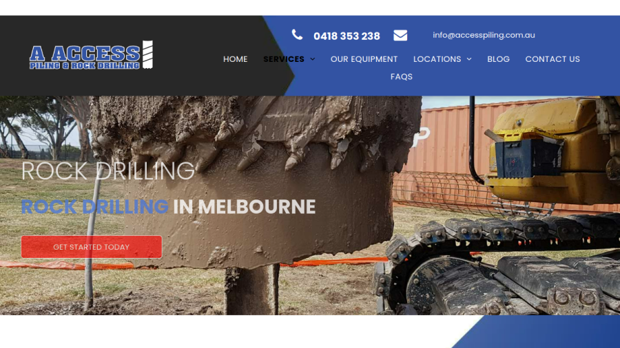 A Access Piling & Rock Drilling website