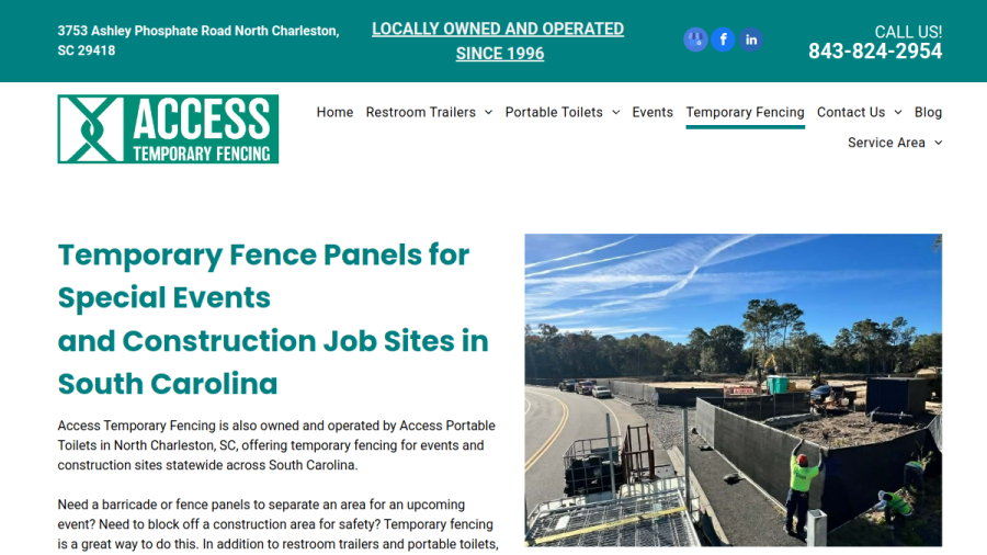 Access Portable Toilets website