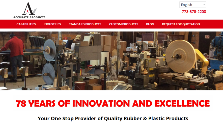 Accurate Products Inc. website