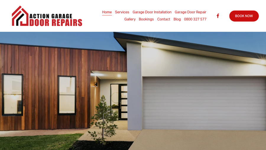 Action Garage Door Repairs website