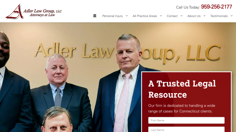 Screenshot of the Adler Law Group, LLC website