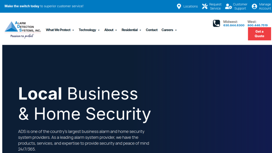 Alarm Detection Systems, Inc website