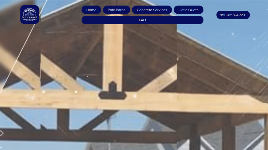 Screenshot of the Advance Pole Barns website