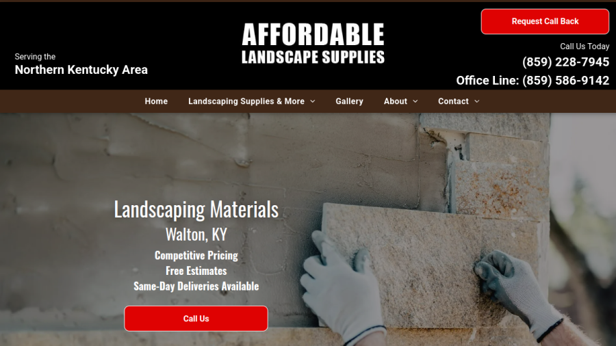 Affordable Landscape Supplies website