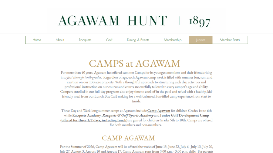 Agawam Hunt website