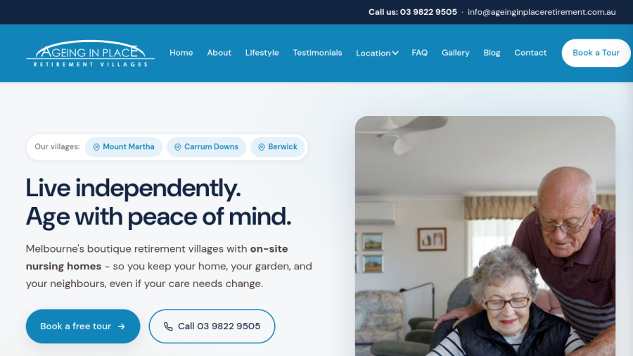 Ageing In Place Retirement Villages website