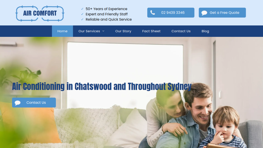 Air Comfort Co of Australia Pty Ltd website