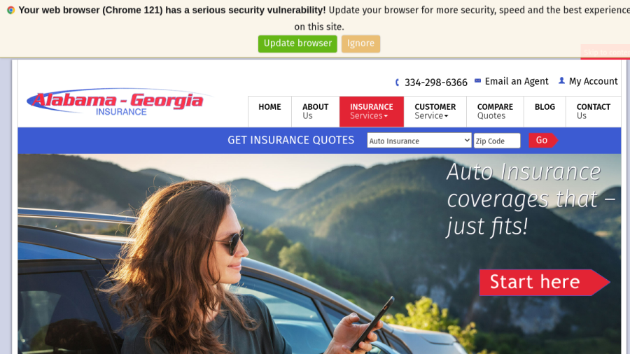 Alabama-Georgia Insurance website