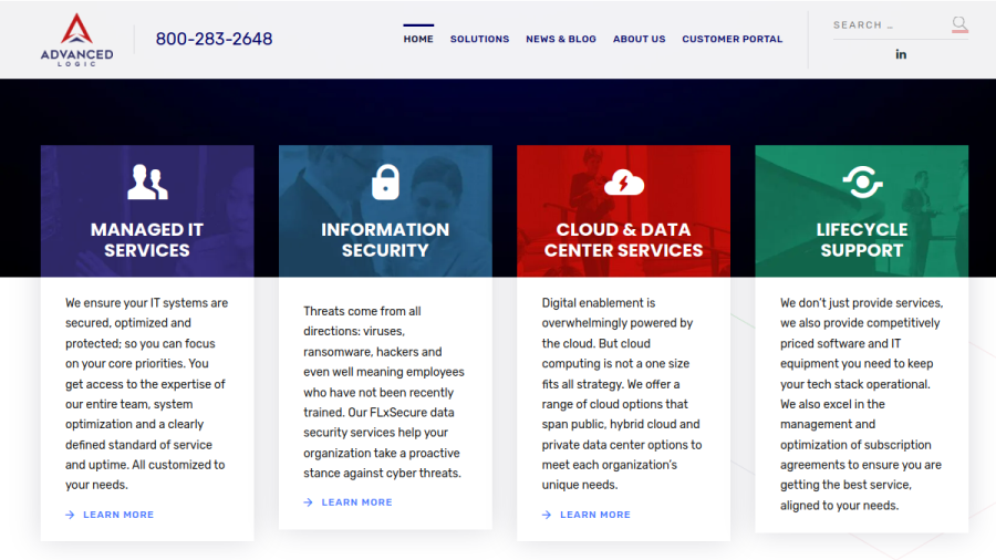 Advanced Logic website screenshot