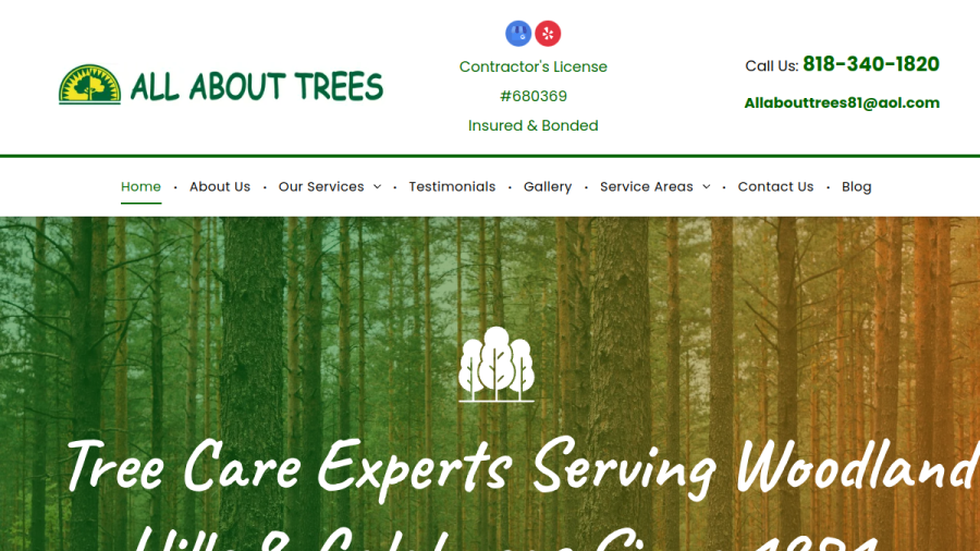All About Trees website