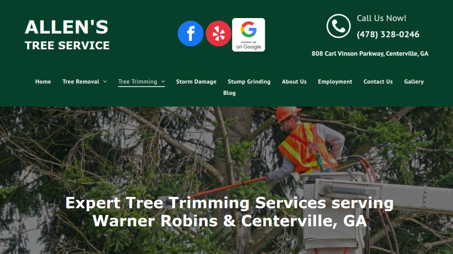 Allen's Tree Service website