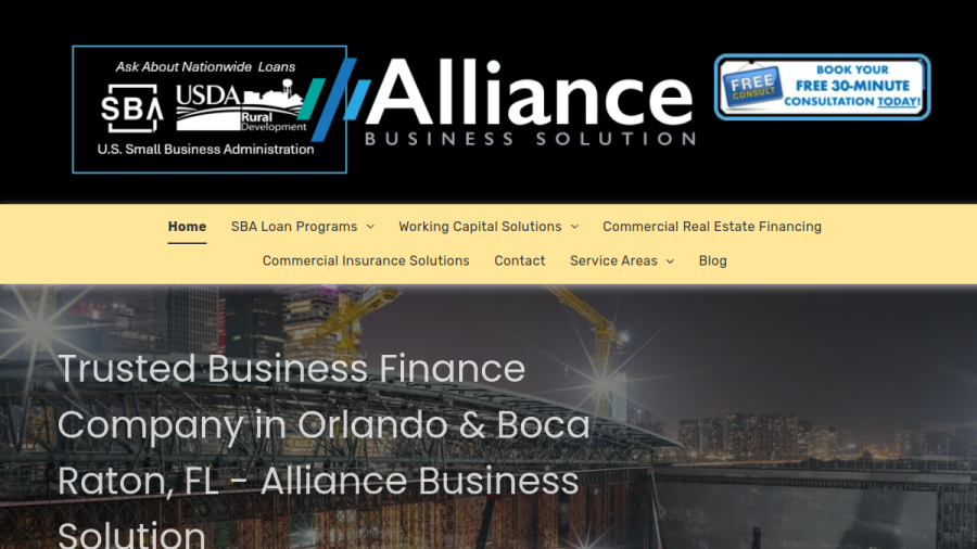 Alliance Business Solution website