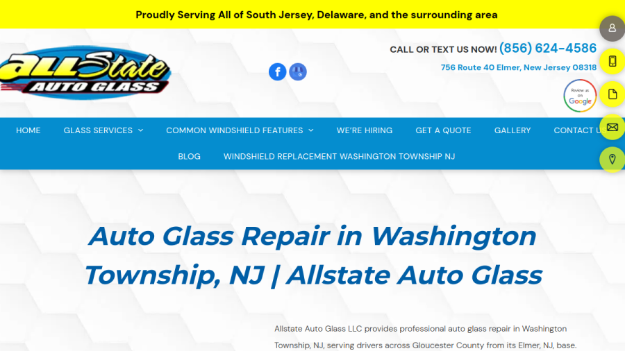 All State Auto Glass website