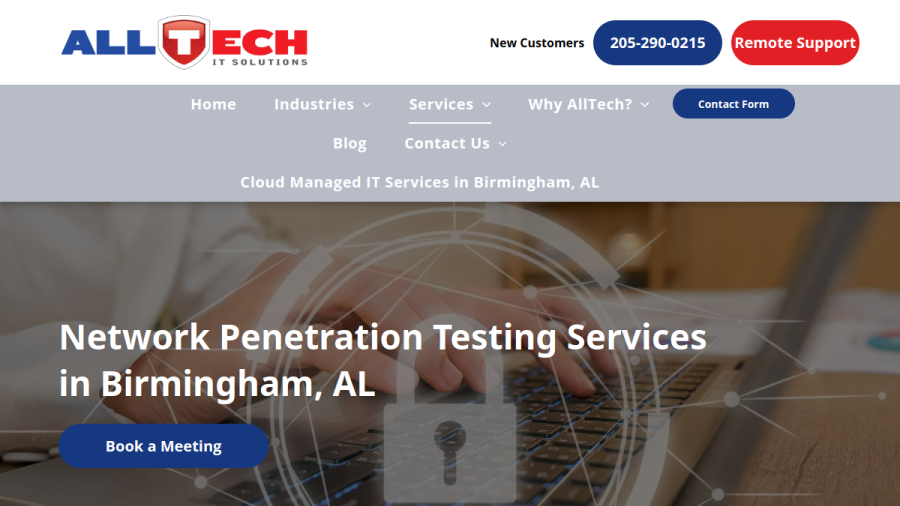 Website screenshot of Alltech IT Solutions