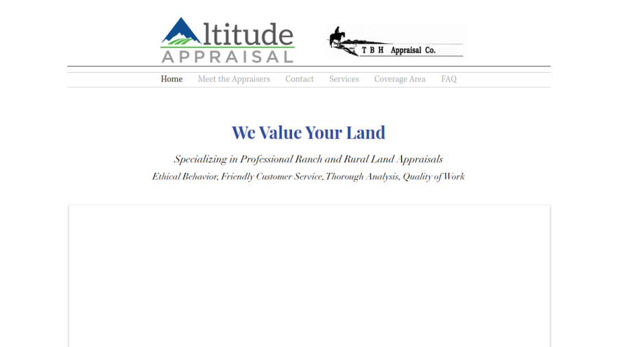 Altitude Appraisal website
