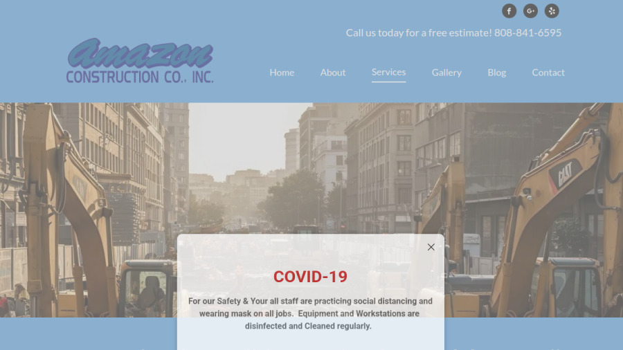 Amazon Construction website