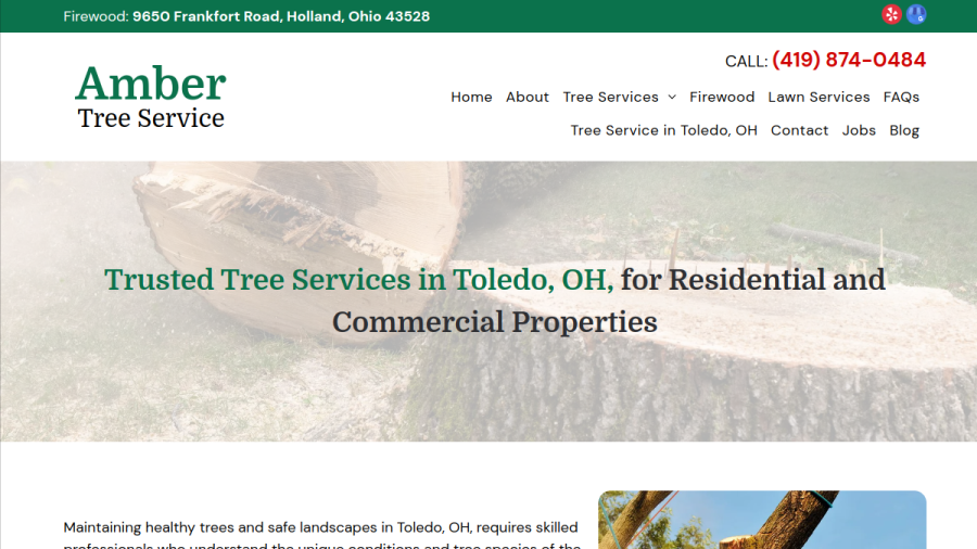 Amber Tree Service website