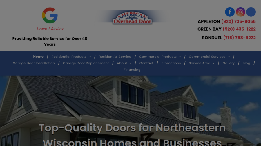 American Overhead Door website