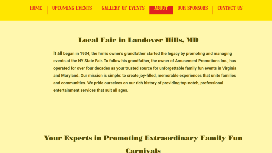Amusement Promotions Inc. website