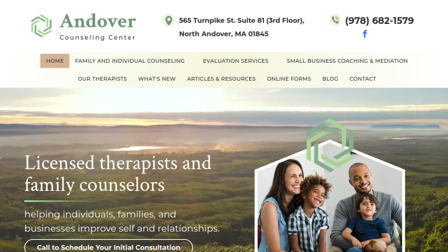 Andover Counseling Center website