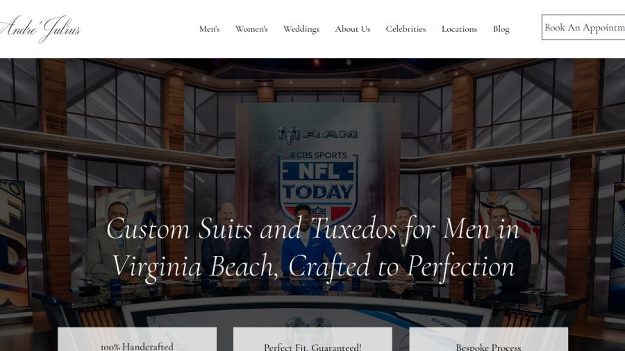 Screenshot of the Andre Julius website